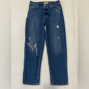 Maurices Goldie Blues Brooklyn Relaxed High Rise Ripped Straight Ankle Jean